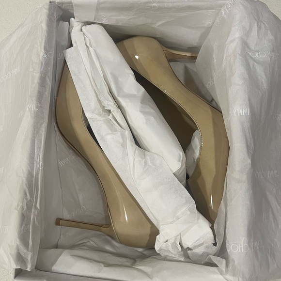 Jimmy Choo Romy 85 Nude Heels - Picture 7 of 9